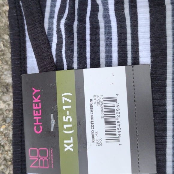 New Striped Ribbed Lightweight Cotton Cheeky Cheekini Stretchy Undies Panties - Picture 3 of 6